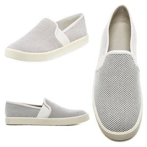Vince 'Preston’ Slip-On Mesh White & Bone Sneaker